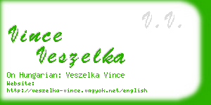 vince veszelka business card